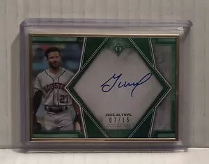 Jose Altuve 2019 Topps Transcendent METAL FRAMED #/15 Rare ON-CARD Auto TCVA-JA - Picture 1 of 2