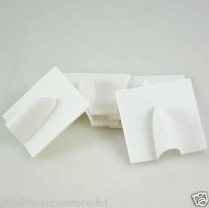 2 x Brick Burst Blast Cover Plate White for Cable Wall Entry / Roman Nose - Picture 1 of 4