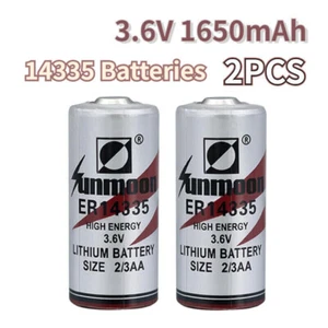 2pcs 3.6V 14335 Batteries 1650mAh Primary Electric Battery DO NOT Charge Battery - Picture 1 of 7
