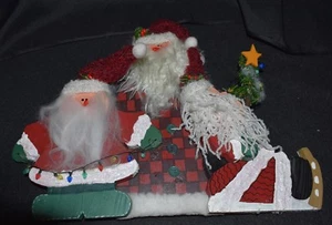 Vintage Weihnachtsdeko aus Holz klappbar Weihnachtsmann 1998 - Bild 1 von 9