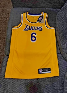 Camiseta deportiva para hombre de Los Angeles Lakers NBA Nike LeBron James Swingman amarilla #6 talla S - Imagen 1 de 4