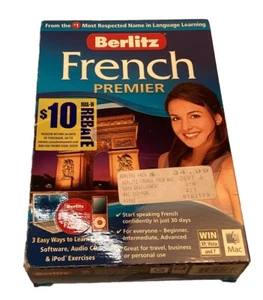 2009 Berlitz French Premier 3 Easy Ways to Learn French Software, Audio CDs - Photo 1/8