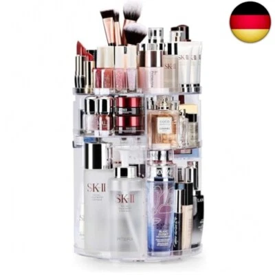 Auxmir Make Up Kosmetik Organizer, 360° Drehbar Aufbewahrung, Schmink