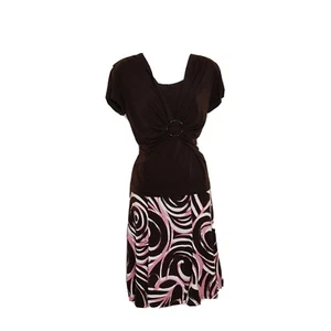 Connected Brown Two-Piece Floral Skirt Set - Picture 1 of 11