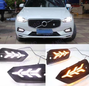 DRL PARA VOLVO XC60 2018-2021 LED LUCES DE CIRCULACIÓN DIURNA FAROS ANTINIEBLA CON INTERMITENTES - Imagen 1 de 12