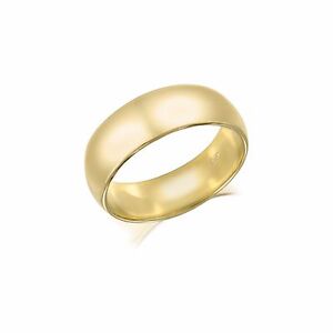 10K Solid Yellow Gold Regular Fit Plain Wedding Band Ring 6mm Size5-13 Men Women