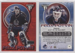 2000-01 Pacific Private Stock Titanium Red /299 Felix Potvin #97