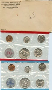 1963 US 10 PC. MINT SET IN ORIGINAL PKG.! - Imagen 1 de 2