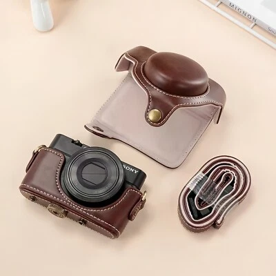 Camera Bag Leather hard case for Canon G7III G7X G7XII protective leather case - Image 1 of 4