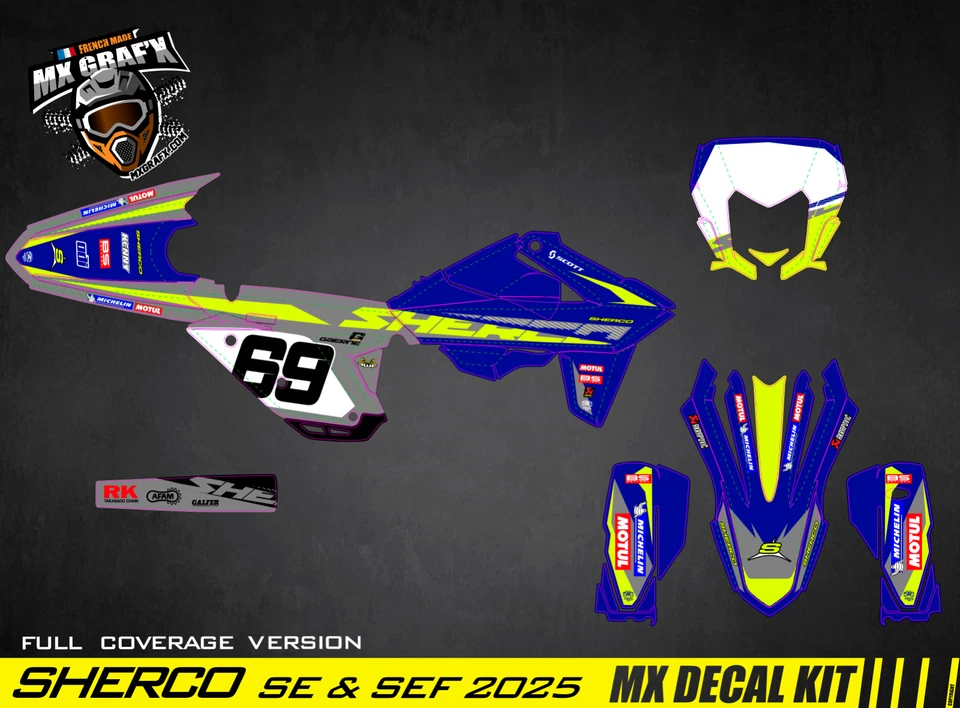 Motorcycle decoration kit for / Mx decal kit for Sherco - Factory Enduro 2025 replica - Image 1 of 1