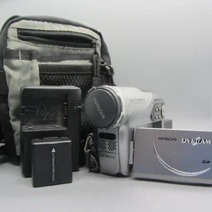 Hitachi DVDCAM DZ-MV4000E Handheld Mini DVD Camcorder Silver Tested - Picture 1 of 12