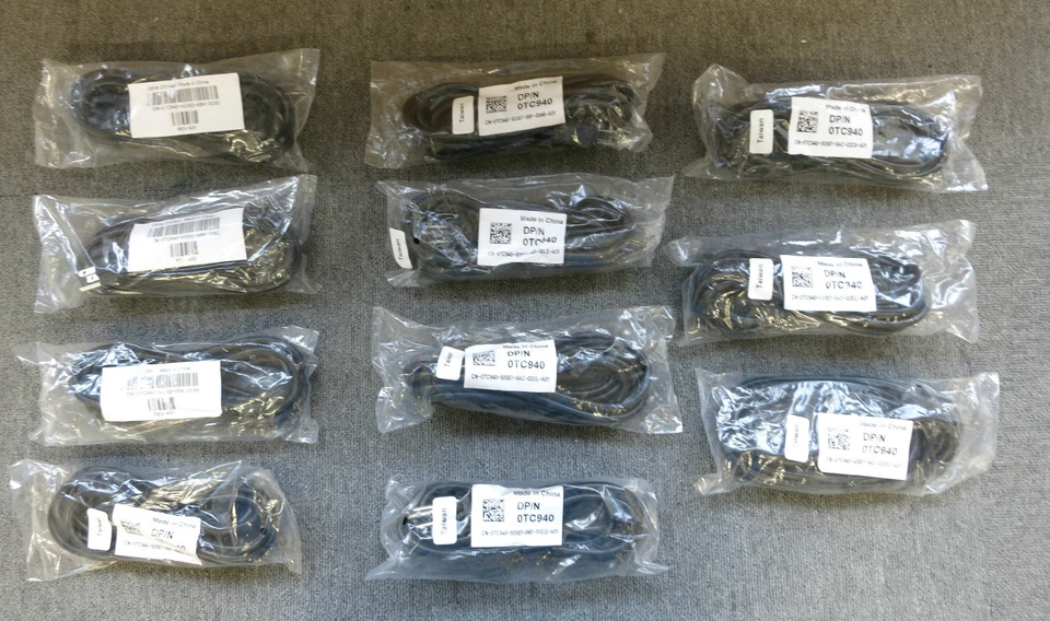 11 x Dell TC940 New Sealed 3 Pin Taiwan Wall Plug 10FT 3M Power Cord Cable 125V - Image 1 of 1