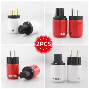 Coppia Spina Alimentazione P-320E/C-320E versione UE/USA Connettore IEC AC Schuko C15 C16 Spina - Foto 1 di 28