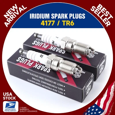 4pc Iridium Spark Plugs For Chevrolet Silverado 3500 Suburban 1500 Suburban 2500 - Image 1 of 4