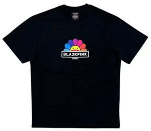BLACKPINK Unisex X Takashi Murakami Rainbow Flower Logo Tee T-Shirt - Picture 1 of 8