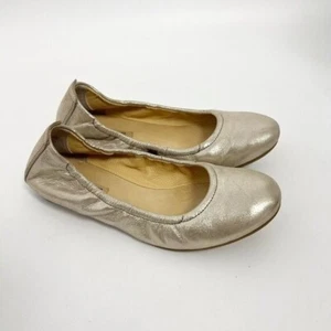 PAUL GREEN US Sz 5.5 Ballet Flats Leather Shimmer Gold Silver UK Sz 3 - Picture 1 of 8
