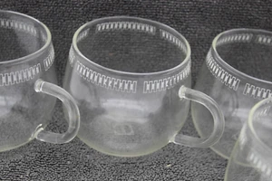 Vintage Schott Mainz Jena Clear Glass Round Punch Cups Germany Lot of 10 - Picture 1 of 12