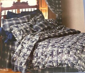 Eileen West renaissance 101 DALMATIONS queen sheet set 100% cotton flannel plaid