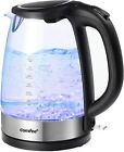 COMFEE' Glass Electric Kettle 1.7L Fast Boil Water Kettle  with Illuminated LED 