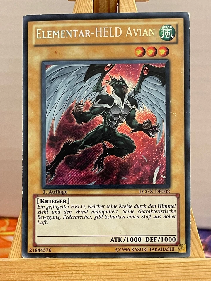 Elementar-HELD Avian LCGX-DE002 Secret Rare Deutsch Poor YUGIOH - Bild 1 von 1