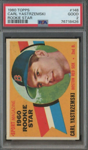 1960 Topps #148 Carl Yastrzemski Boston Red Sox Rookie Star RC HOF PSA 2 GOOD