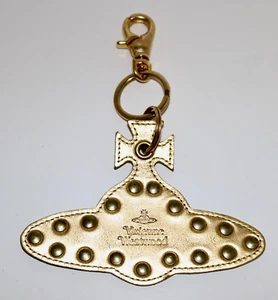 Vivienne Westwood metallic gold keychain or bag charm fob  keychain - Picture 1 of 3