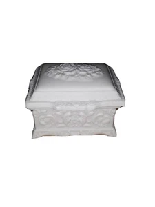 weiße Biskuitporzellan Schmuckschatulle  - Bild 1 von 5