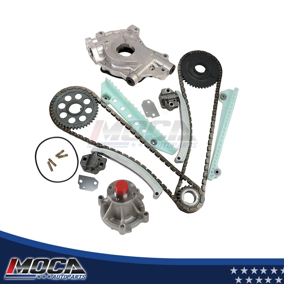 Комплект цепи ГРМ с масляным водяным насосом для 97–01 Ford F150 250 350 E-150 Econoline - Изображение 1 из 4