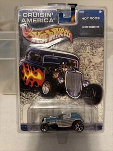 Hot Wheels Cruisin America DEUCE ROADSTER 2002 blanco aguamarina con pared blanca cromada 5 velocidades - Imagen 1 de 2