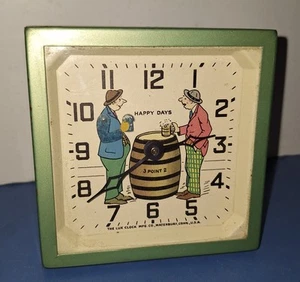 Fine Lux Novelty Happy Days Beer Drinking Prohibition Clock Working Automaton - Picture 1 of 12
