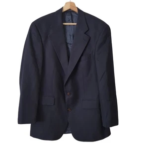 VTG Ralph Lauren 100% Wool Navy Blue Suit Jacket Men's 39R Sport Coat Two-Button - Picture 1 of 5