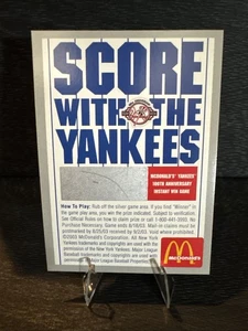 2003 New York Yankees Mcdonald's Minute Maid Game Piece Unscratched Card Unused - Picture 1 of 10