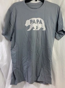 Life Is Good T-Shirt Papa Bär Damen Medium Herren Baby Neu Vater - Bild 1 von 3