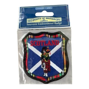 Scotland Souvenir Patch with Bagpiper Embroidery N - Picture 1 of 2