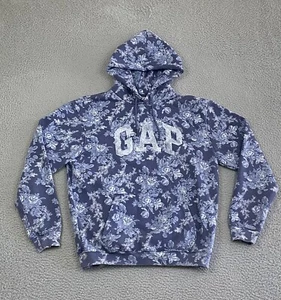 Gap x Love Shack Fancy Adult Oversized Blue Floral Hoodie Sweatshirt Streetwear - Picture 1 of 13