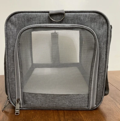 Bolso plegable portátil de viaje para perros gatos de hasta 15 libras Foto 1 de 4