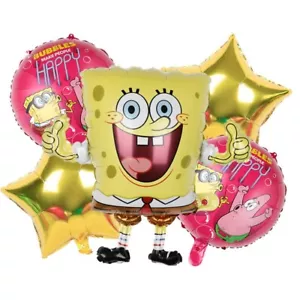 Spongebob foil balloons 5pcs set Kids Birthday Party Decoration 60cm - Picture 1 of 2