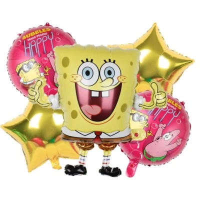 Spongebob foil balloons 5pcs set Kids Birthday Party Decoration 60cm - image 1 of 2