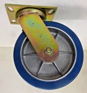 NEW! Standard Plate Caster, Swivel, Polyurethane, 1750 lb, 8 in Wheel Dia. - Picture 1 of 2