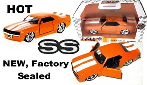 1969 Chevy Camaro SS Jada Big Time Muscle orange & weiß 1:32 Druckguss Modellauto - Bild 1 von 11
