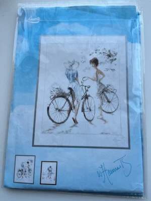 Girls with Bicycles Lanarte Cross Stitch Chart No Materials Big Chart - Image 1 of 2