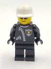 Lego Minifigure cop006 Zipper Sheriff Star White Cap Classic Town Police