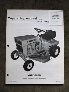 Simplicity Yardman 32 Zoll Aufsitztraktor Bedienungsanleitung Teileliste Bediener - Bild 1 von 1
