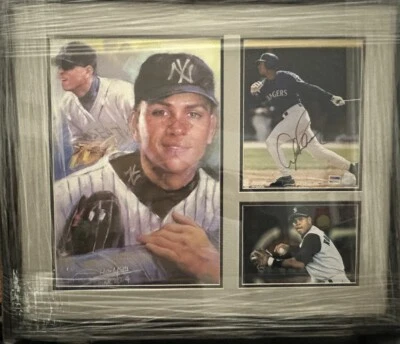Alex Rodriguez Signed Autographed Custom Framed Ensemble. Psa/Dna Coa. - Image 1 of 4
