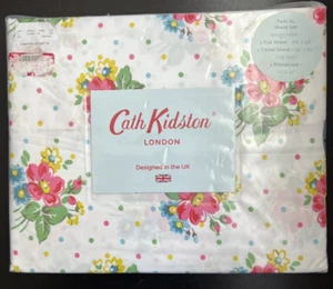 NEW Cath Kidston Bunches Pink Floral Twin XL Size Sheet Set - Picture 1 of 9