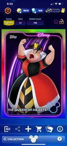 DIGITAL Topps Disney Collect Flagship Collection The Queen of Hearts Rainbow - Picture 1 of 2