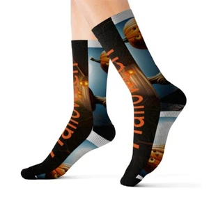 Socks,Socke,Halloween,Pumkin,Kürbis,Socken,Mann,Frau Men Women - Picture 1 of 5