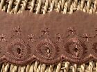 laverslace Quality Brown Eyelet Cotton Broderie Anglaise Lace Trim 2"/5cm 