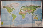 Stereographic World Map - Classic Wall Map By Hammond - 25" X 38" Undated (772)