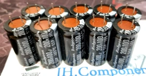200SSP100M           RUBYCON  100UF / 200V  ELECTROLYTIC CAPS  ( BAGS OF 10) - Picture 1 of 1